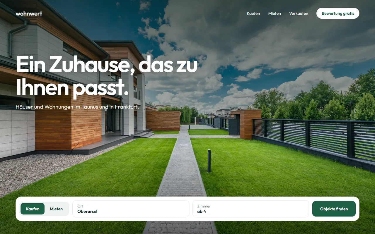 Beispielentwurf für die Branche Immobilienmakler: Wohnwert